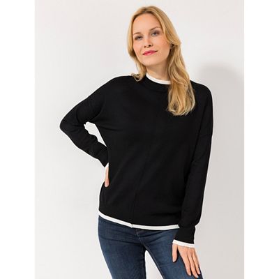 Thumbnail - VIA MILANO Pullover, 1/1-Arm Seitenschlitz Stehkragen oversize