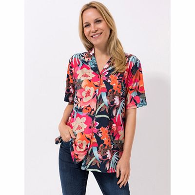 Thumbnail - IN-PRINT Blusenshirt 1/2-Arm V-Ausschnitt Blumendruck