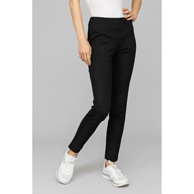 VIA MILANO Hose, knöchellang Rundumdehnbund Teilungsnähte schmales Bein