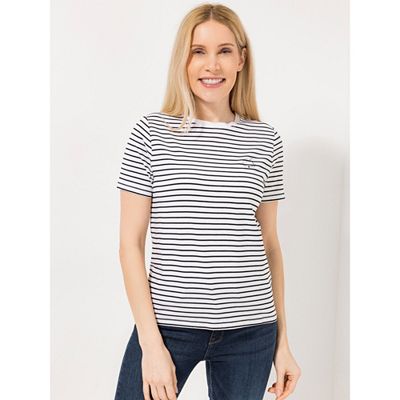 LOVELY SISTERS® Shirt, 1/2-Arm Rundhalsausschnitt gestreift kleiner Print