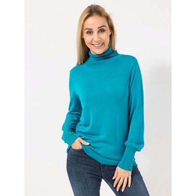 Thumbnail - VIA MILANO Pullover, 1/1-Arm Rollkragen Zierknöpfe figurumspielend
