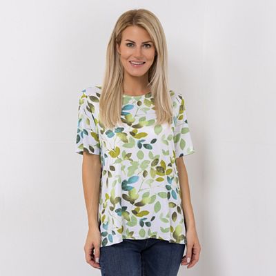 Thumbnail - IN-PRINT Shirt 1/2-Arm Allover-Druck Rundhalsausschnitt Seitenschlitze