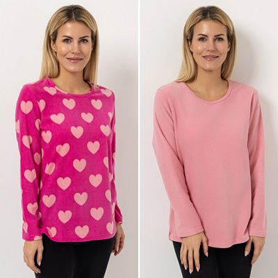 POLARSTERN 2 Shirts Mikrofaser Fleece 1x uni, 1x bedruckt Rundhalsausschnitt