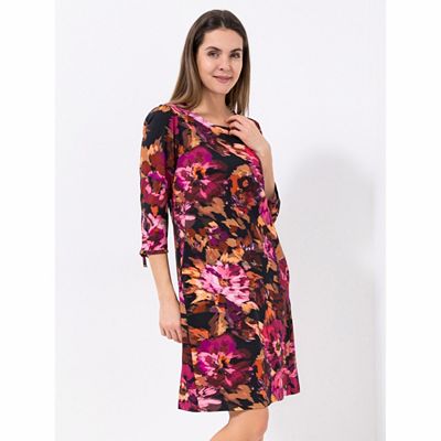 Thumbnail - Green Cotton by Peter Hahn Kleid, 3/4-Arm Style Emma Rundhalsausschnitt