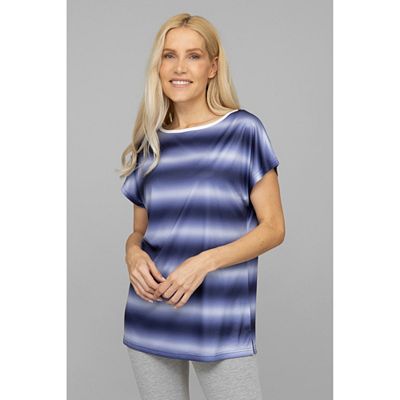 Thumbnail - JERYMOOD HOMEWEAR Shirt, 1/4-Arm Mikrofaser U-Boot-Ausschnitt Allover-Druck
