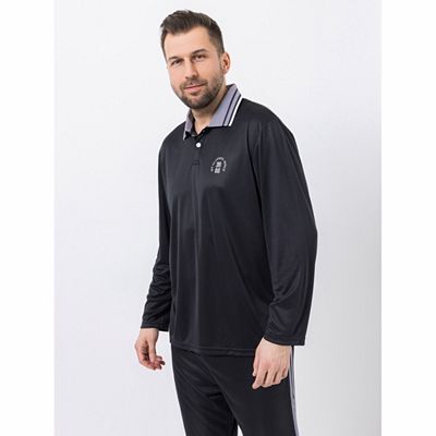 Thumbnail - MEN'S TOUCH Poloshirt, 1/1-Länge Mikrofaser Knopfleiste Kontrastdetails