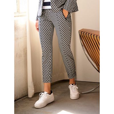 BASLER® Hose, 7/8-Länge Dehnbund Biesen schmales Bein