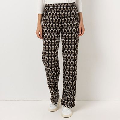 Thumbnail - RAPHAELA BY BRAX Hose Peggy Flared Rundumdehnbund Slim-Fit Allover-Druck