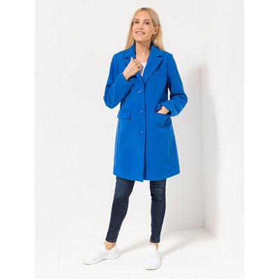 CENTIGRADE Mantel in Wolloptik Reverskragen Pattentaschen Länge ca. 90cm