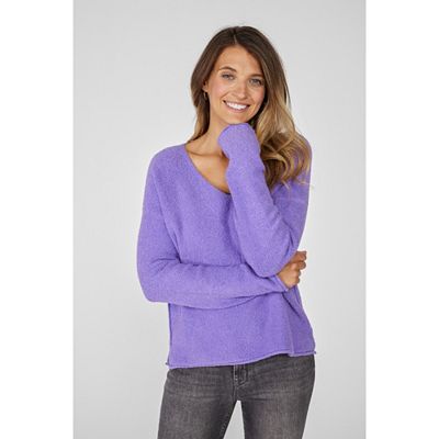 Thumbnail - LIEBLINGSSTÜCK® Pullover, 1/1-Arm V-Ausschnitt Logo Badge hüftumspielend