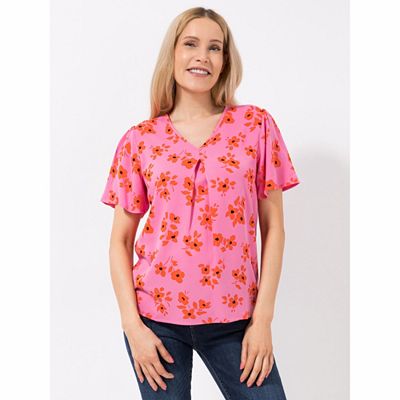 LOVELY SISTERS® Shirt, 1/2-Arm V-Ausschnitt leicht ausgestellt