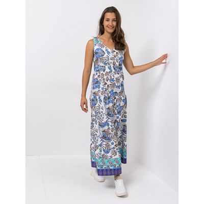 Thumbnail - Green Cotton by Peter Hahn Kleid, ohne Arm Style Lone V-Ausschnitt