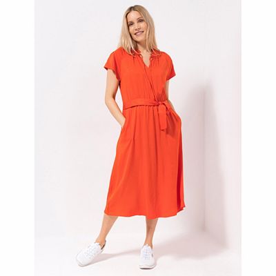 LOVELY SISTERS® Kleid, 1/2-Arm Bindegürtel Raglan Ärmel ausgestellte Form