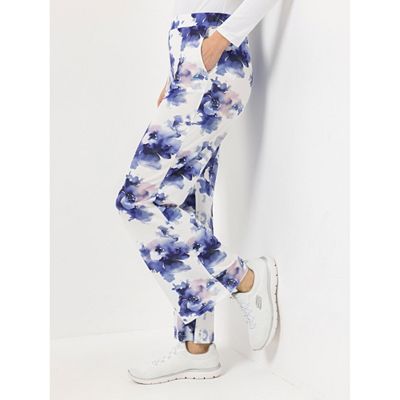 VIA MILANO Hose Rundumdehnbund Eingrifftaschen gerades weites Bein