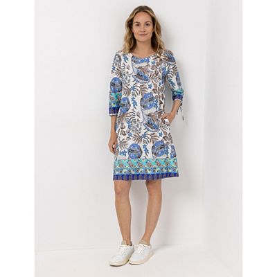 Thumbnail - Green Cotton by Peter Hahn Kleid, 3/4-Arm Style Emma Rundhalsausschnitt