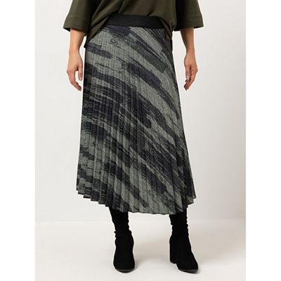 AMINATI® Plisseerock Rundumdehnbund Allover-Druck wadenbedeckend