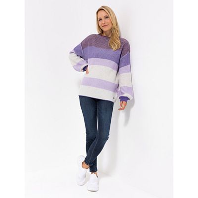 Thumbnail - LIEBLINGSSTÜCK® Pullover, 1/1-Arm Stehkragen Streifen Design Rippenstruktur