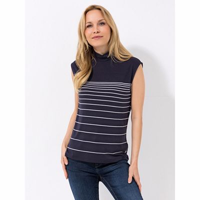 BASLER® Shirt, ohne Arm Stehkragen Käppchenarm leicht tailliert