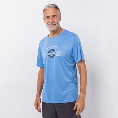 Thumbnail - MEN'S TOUCH Shirt, 1/2-Arm Mikrofaser Rundhalsausschnitt platzierter Druck
