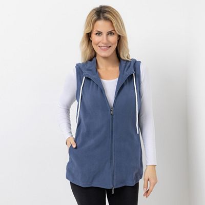 Thumbnail - POLARSTERN Weste, ohne Arm Mikrofaser Fleece Kapuze mit Kordelzug