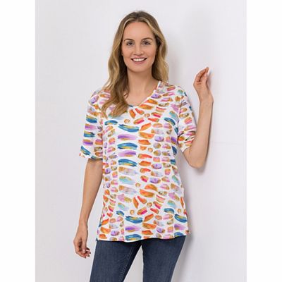 IN-PRINT Shirt 1/2-Arm V-Ausschnitt bedruckt