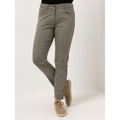 AMINATI® Jeanshose Logo-Applikation Verzierung knöchellang