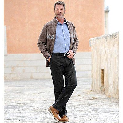 Thumbnail - CLUB OF COMFORT Herrenhose Dallas Winter-Baumwolle Flat Front