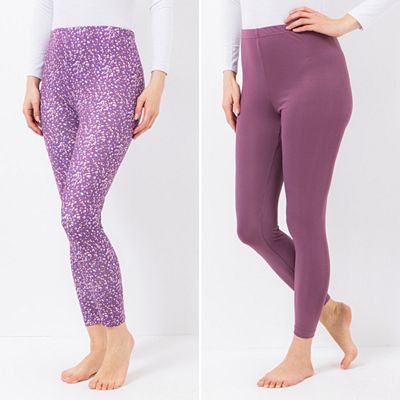 Thumbnail - JERYMOOD HOMEWEAR 2 Leggings, 1/1-Länge Mikrofaser Knopfdetails Rundumdehnbund