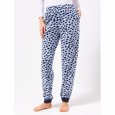Thumbnail - POLARSTERN HOMEWEAR Hose, 1/1-Länge Mikrofaser Fleece bedruckt Seitentaschen
