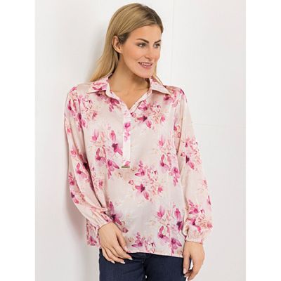 AMINATI® Bluse, 1/1-Arm halbe Zierleiste elastische Ärmelabschlüsse