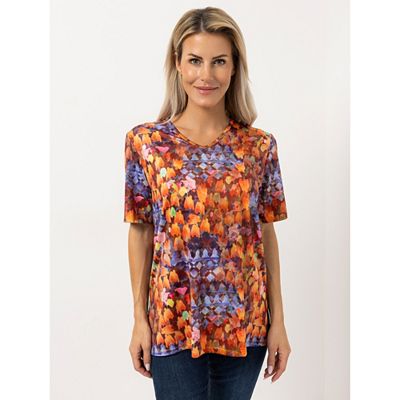 IN-PRINT Shirt 1/2-Arm bedruckt V-Ausschnitt