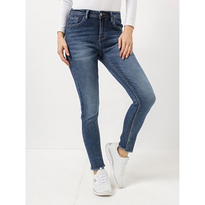 VIA MILANO Jeans knöchellang 5-Pocket-Style enges Bein