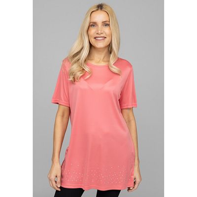 JERYMOOD HOMEWEAR Longshirt Mikrofaser 1/2-Arm Strassdekoration