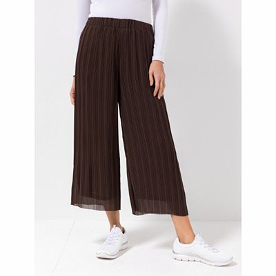 BASLER® Culotte-Hose, 7/8-Länge Plissee-Falten weites Bein