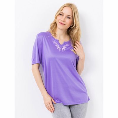 Thumbnail - JERYMOOD HOMEWEAR Shirt, 1/2-Arm Mikrofaser Seitenschlitze leichter V-Ausschnitt