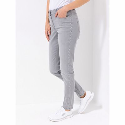 BASLER® Jeans Strassdetails schmales Bein