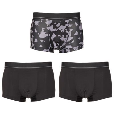 MEN'S TOUCH 3 Retropants Mikrofaser Rundumdehnbund 1x bedruckt, 2x uni