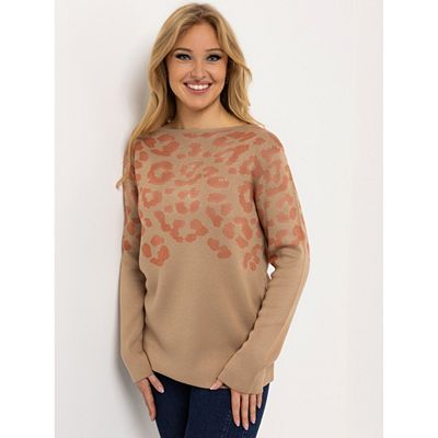 AMINATI® Pullover 1/1-Arm U-Boot Ausschnitt Jacquard