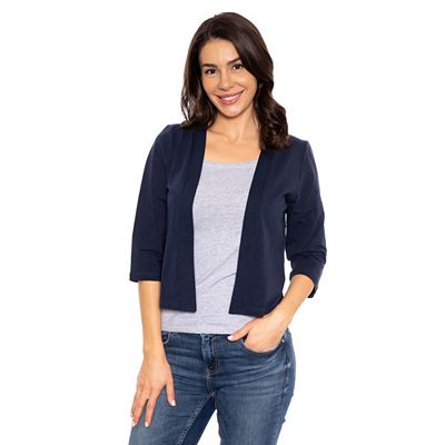 Thumbnail - DENIM & CO. Bolero 3/4-Arm offene Front uni