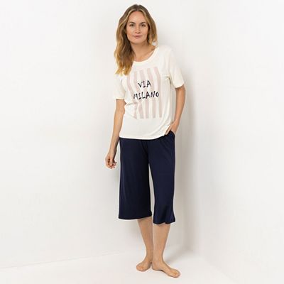 Thumbnail - VIA MILANO Lingerie Pyjama-Set Shirt, 1/2-Arm Capri
