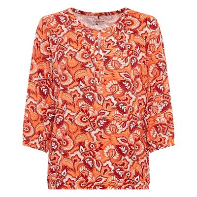 OLSEN Shirt, 3/4-Arm Tunikaausschnitt mit TENCEL™ Modalfasern