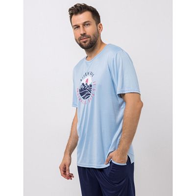 Thumbnail - MEN'S TOUCH Shirt, 1/2-Arm Mikrofaser Rundhalsausschnitt platzierter Druck