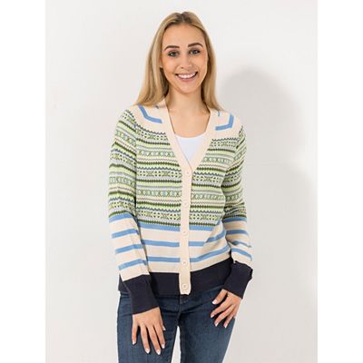 Thumbnail - DENIM & CO. Cardigan, 1/1-Arm V-Ausschnitt Knopfleiste gemustert