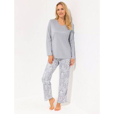 Thumbnail - LITTLE ROSE Pyjama Set 1/1-Länge Mikrofaser Shirt Hose, bedruckt