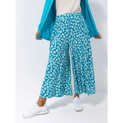 DENIM & CO. Hosenrock, 7/8-Länge sehr weites Bein Allover Print Rundumdehnbund