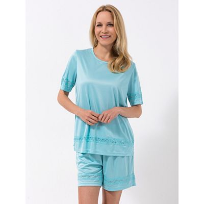 Thumbnail - LITTLE ROSE Pyjama, 1/2-Arm Shorty Mikrofaser Rundhalsausschnitt