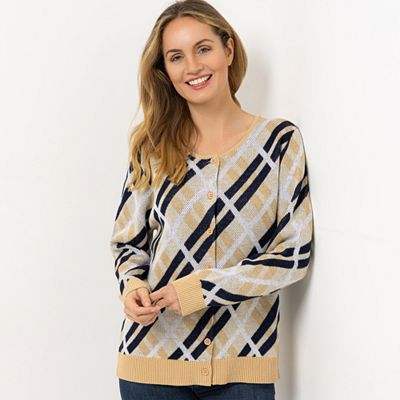 CASHMASOFT Cardigan, 1/1-Arm Rundhalsausschnitt Knopfleiste Cashmeregriff