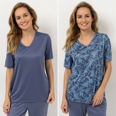 Thumbnail - JERYMOOD 2 Shirts, 1/2-Arm Mikrofaser 1x uni 1x bedruckt