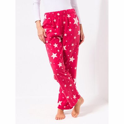 POLARSTERN HOMEWEAR Hose, 1/1-Länge Mikrofaser Fleece Rundumdehnbund High-Waist
