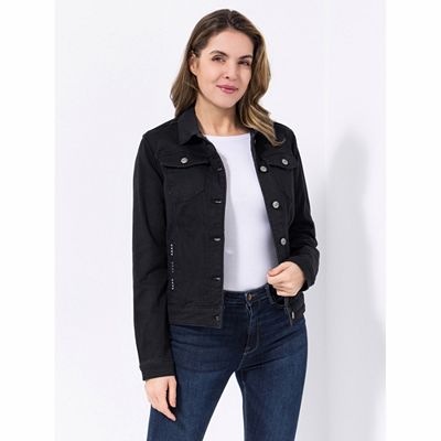 Thumbnail - VIA MILANO Jeansjacke, 1/1-Arm Thermo Knopfleiste figurbetont